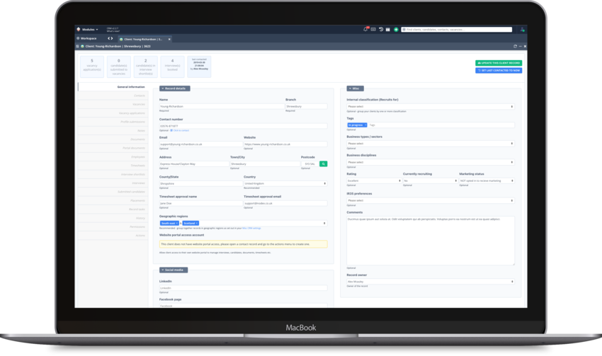 Comprehensive client records