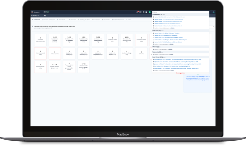 Global organisation search
