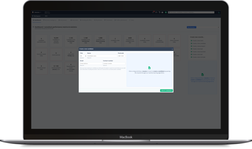 Quickly create candidates
