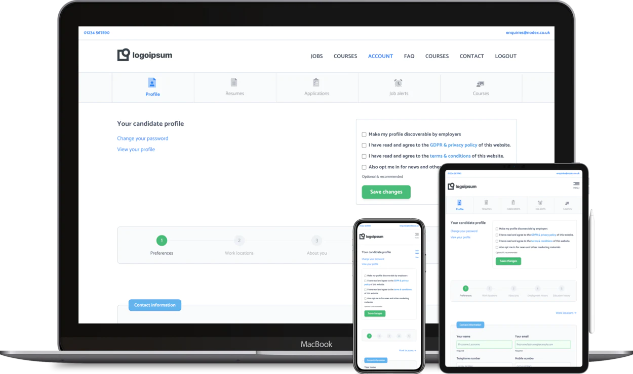 Profile page