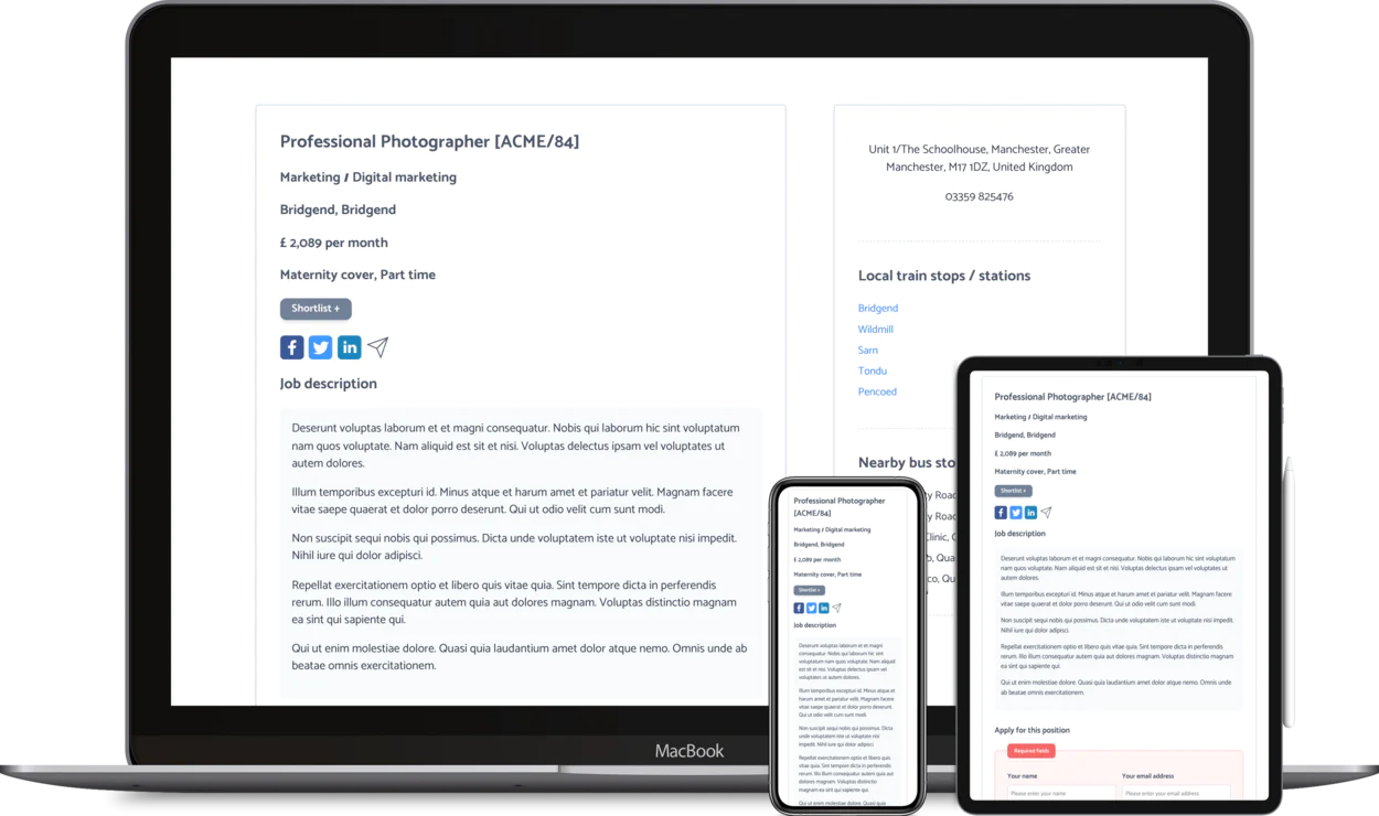 Job-details page