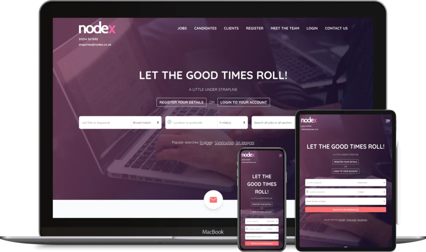 Recruitment website design template Astound