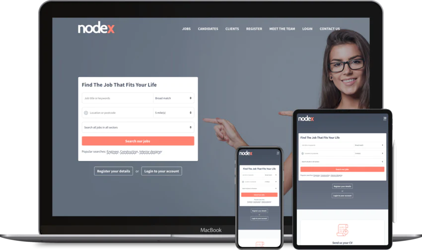 Recruitment website design template Captivate