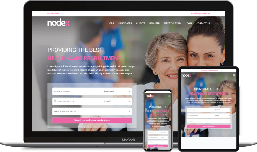 Recruitment website design template Care 1