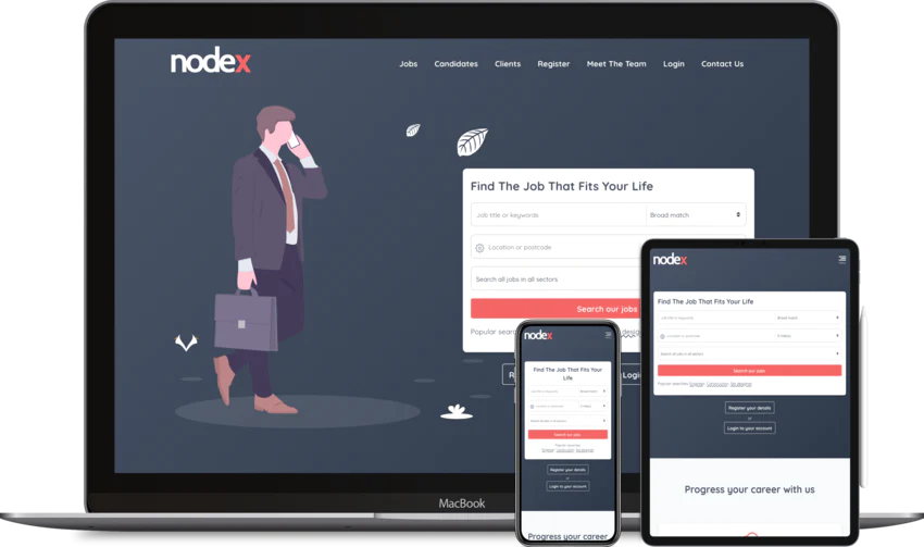 Recruitment website design template Enamour