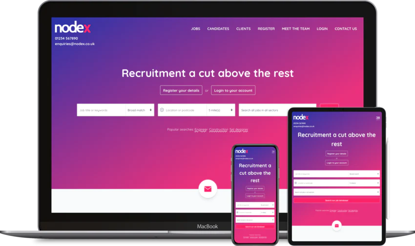 Recruitment website design template Exciting