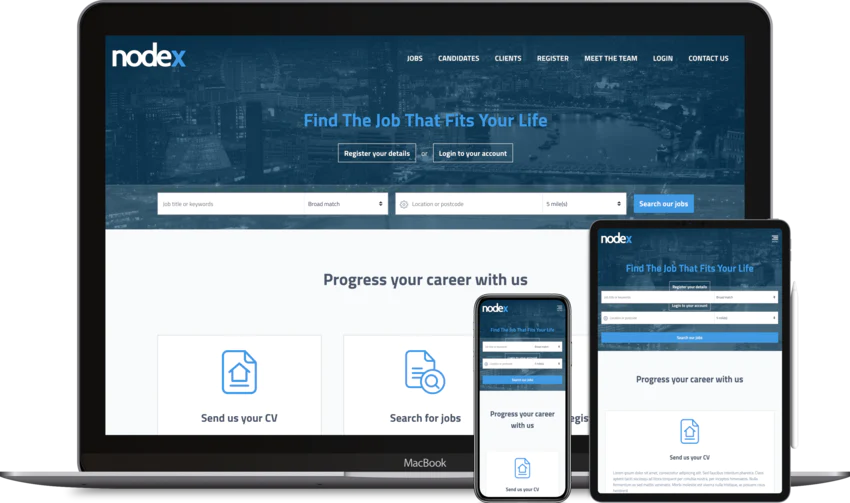 Recruitment website design template Imagine