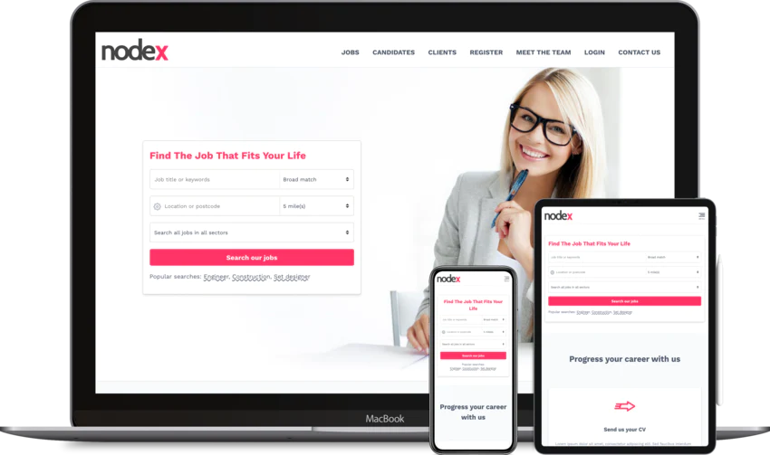 Recruitment website design template Insight