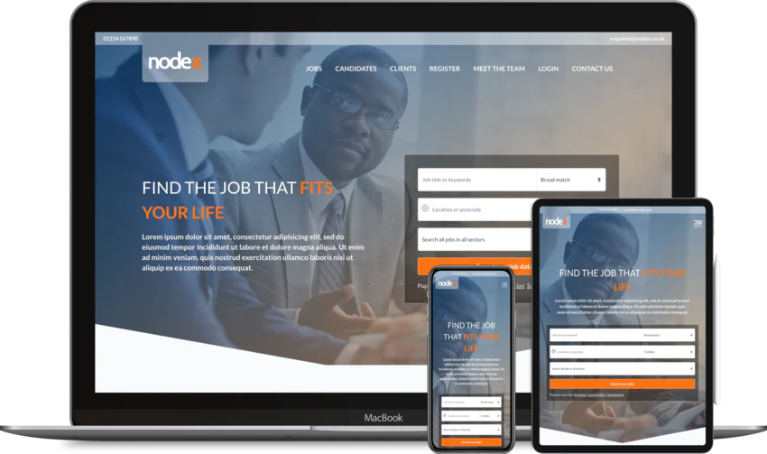 Recruitment website design template Inspire