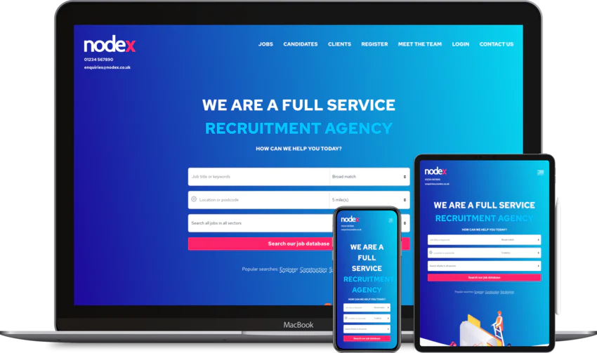Recruitment website design template Market 1