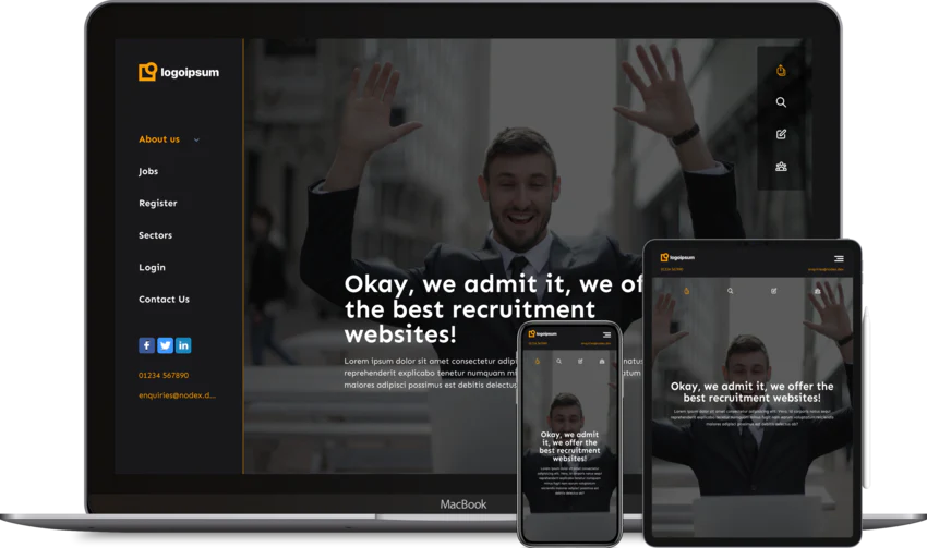 Recruitment website design template Modern