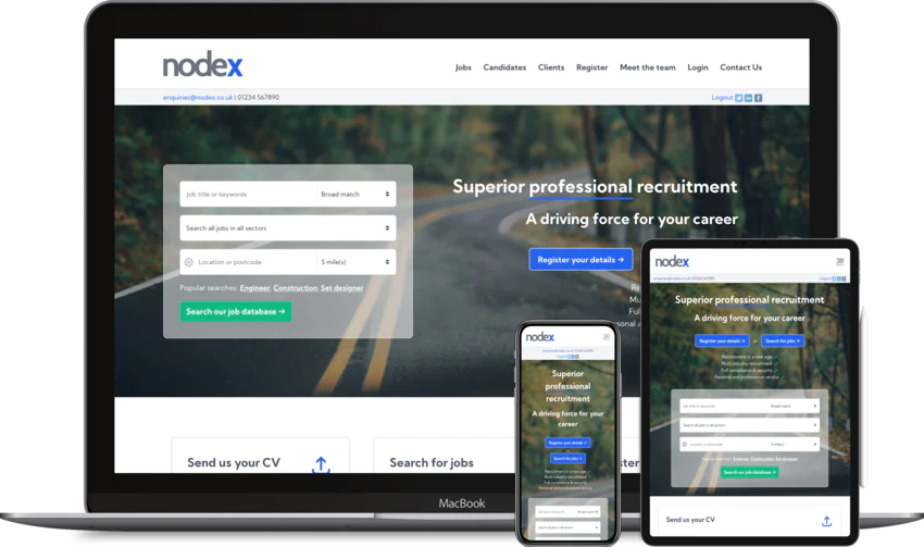 Recruitment website design template Odyssey
