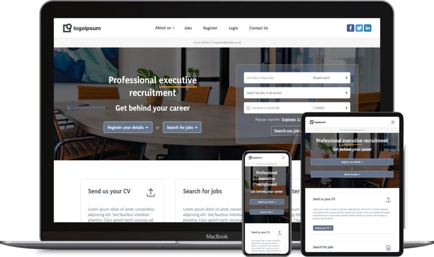 Recruitment website design template Reactive