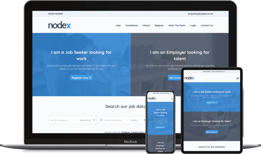 Recruitment website design template Skyline