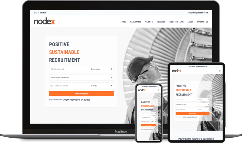Recruitment website design template Sustainable