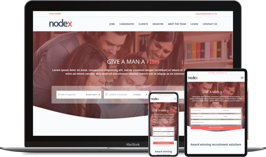 Recruitment website design template Tempt