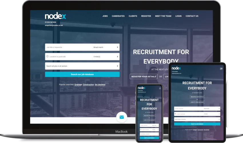 Recruitment website design template Urban